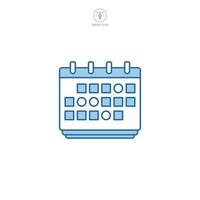 Calendar icon. A neat and organized vector illustration of a calendar, symbolizing scheduling, planning, and keeping track of important dates.