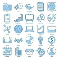 A collection of 25 vector icons representing various aspects of business management. These icons can be used to enhance presentations, websites, or any design related to business