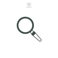 A vector illustration of a magnifying glass icon, symbolizing search, analysis, or focus. Perfect for interface elements implying scrutiny or discovery