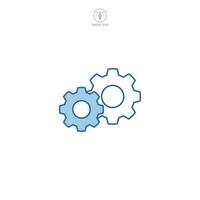 Gear icon. A sleek and mechanical vector illustration of a gear, symbolizing settings, customization, and system control.