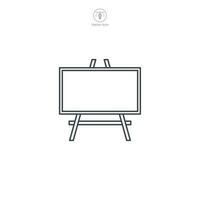 Presentation Board icon. A visually engaging vector illustration of a presentation board, representing visual aids, information sharing, and public speaking.