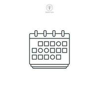 Calendar icon. A neat and organized vector illustration of a calendar, symbolizing scheduling, planning, and keeping track of important dates.