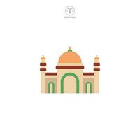 mezquita icono vector representa un estilizado islámico sitio de culto, simbolizando islam, oración, fe, espiritualidad, y musulmán comunidad