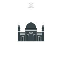 mezquita icono vector representa un estilizado islámico sitio de culto, simbolizando islam, oración, fe, espiritualidad, y musulmán comunidad