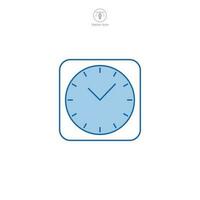 Clock or Timer icon. A sleek and precise vector illustration of a clock or timer, representing time management, deadlines, and efficiency.