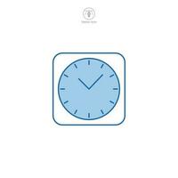 Clock or Timer icon. A sleek and precise vector illustration of a clock or timer, representing time management, deadlines, and efficiency.