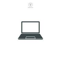 Laptop or Desktop icon. A modern and versatile vector illustration of a laptop or desktop computer, representing technology, work, and productivity.