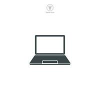 Laptop or Desktop icon. A modern and versatile vector illustration of a laptop or desktop computer, representing technology, work, and productivity.