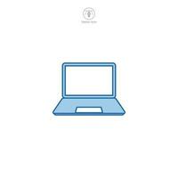 Laptop or Desktop icon. A modern and versatile vector illustration of a laptop or desktop computer, representing technology, work, and productivity.