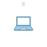 Laptop or Desktop icon. A modern and versatile vector illustration of a laptop or desktop computer, representing technology, work, and productivity.