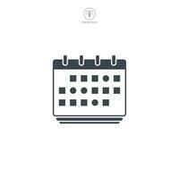 Calendar icon. A neat and organized vector illustration of a calendar, symbolizing scheduling, planning, and keeping track of important dates.