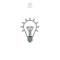 ligero bulbo icono. un creativo y innovador vector ilustración de un ligero bulbo, representando ideas, inspiración, y brillante soluciones