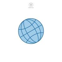 Globe icon. A visually appealing and interconnected vector illustration of a globe, symbolizing global presence, international reach, and connectivity.