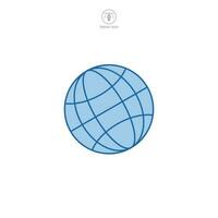 Globe icon. A visually appealing and interconnected vector illustration of a globe, symbolizing global presence, international reach, and connectivity.