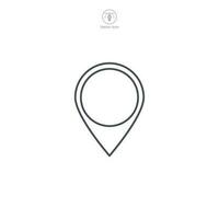 A vector illustration of a location pin icon, effectively visualizing destination, direction, or place. Great for mapping or geographical references