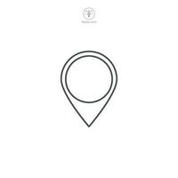 A vector illustration of a location pin icon, effectively visualizing destination, direction, or place. Great for mapping or geographical references