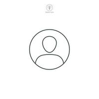 Person or User icon. A minimalistic and user-friendly vector illustration of a person or user, representing individuals, profiles, and personal information.