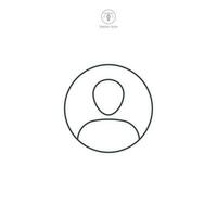 Person or User icon. A minimalistic and user-friendly vector illustration of a person or user, representing individuals, profiles, and personal information.