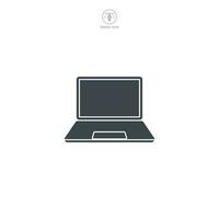 Laptop or Desktop icon. A modern and versatile vector illustration of a laptop or desktop computer, representing technology, work, and productivity.