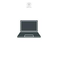 Laptop or Desktop icon. A modern and versatile vector illustration of a laptop or desktop computer, representing technology, work, and productivity.