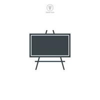 Presentation Board icon. A visually engaging vector illustration of a presentation board, representing visual aids, information sharing, and public speaking.