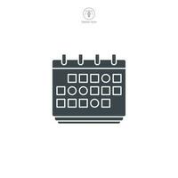 Calendar icon. A neat and organized vector illustration of a calendar, symbolizing scheduling, planning, and keeping track of important dates.