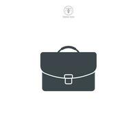 Briefcase icon. A professional and sleek vector illustration of a briefcase, representing business, professionalism, and organization.