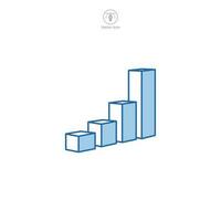 Bar Graph icon. A clean and informative vector illustration of a bar graph, illustrating data in a visually appealing and easy-to-understand format.