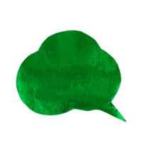 Cloud Label Tag Message of Green Paper Speech Bubble png