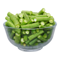 Long bean slices isolated, transparent background png