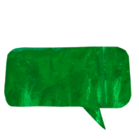 Box Label of Green Paper Speech Bubble png