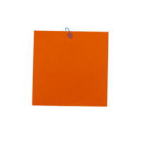 Orange Papier mit Clip ausgeschnitten png