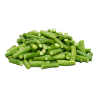 Long bean slices isolated, transparent background png