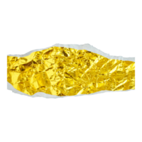 Decorative Ripped Crumpled Gold Paper png