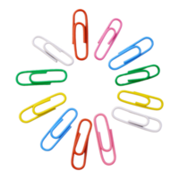 Colorful Paper Clip Cutout png