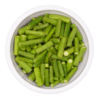 Long bean slices isolated, transparent background png