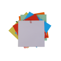 Office Paper with Clip Cutout png