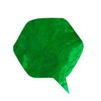 hexágono rótulo tag do verde papel discurso bolha png