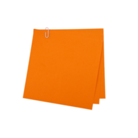 Orange Paper with Clip Cutout png