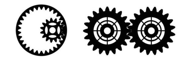 Setting gears icon. Cogwheel group. Gear design collection on white background vector