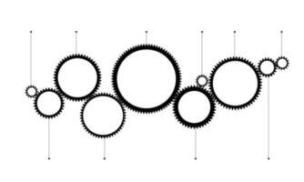 Business infographics. Cogs And Gears Icon Vector Illustration Isolated