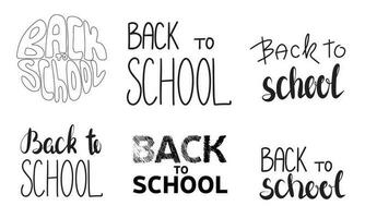 Back To School handwritten phrases set. Vector calligraphic collection for educational poster, banner etc.