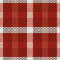 Classic Scottish Tartan Design. Checker Pattern. Traditional Scottish Woven Fabric. Lumberjack Shirt Flannel Textile. Pattern Tile Swatch Included. vector