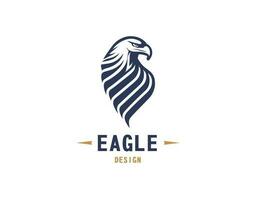 Eagle logo vector. Stylized graphic eagle bird logo template. vector