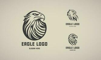 Eagle logo vector. Stylized graphic eagle bird logo template. vector