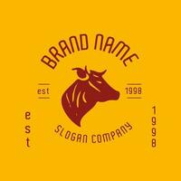 Bull logo. Premium logo for steakhouse, steakhouse or butchery. vector