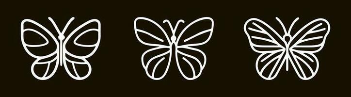 mariposa logo. lujo mariposa logo icono vector. vector