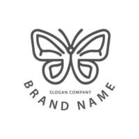 Butterfly logo. Luxury butterfly logo icon vector. vector