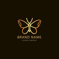 Butterfly logo. Luxury butterfly logo icon vector. vector