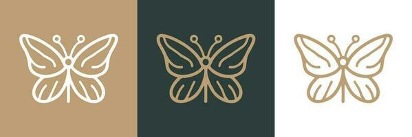 Butterfly logo. Luxury butterfly logo icon vector. vector